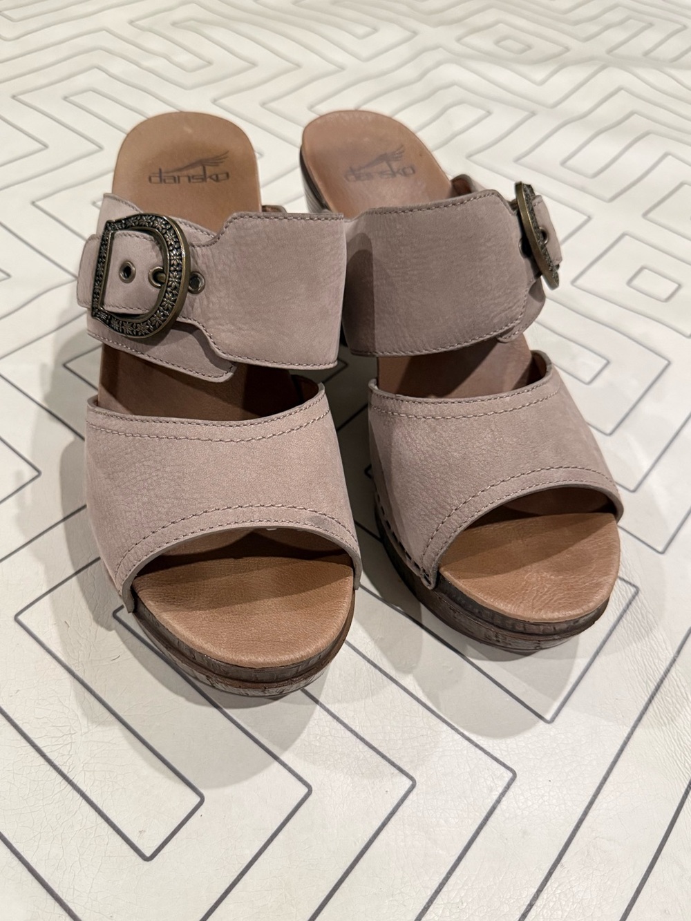 Dansko Brown Platform Sandals - Picture 2 of 14
